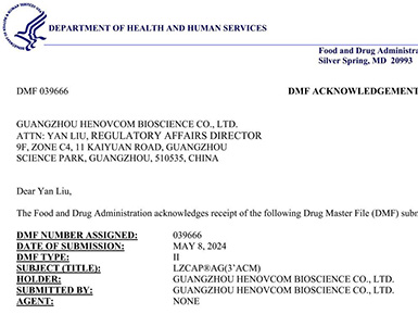 Capping Agent LZCap® Completes FDA Registration, Accelerating Global mRNA Development